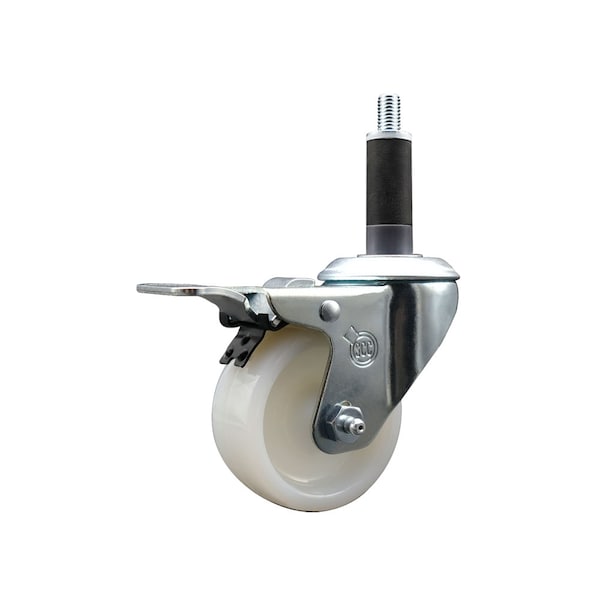 3'' SS Nylon Swivel 1'' Expand Stem Caster Total Lock Brake